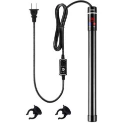 LvLrister Titanium Thermostat With Intelligent LED Display Submersible Aquarium Heater, 12.8-in, 200-watt