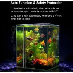 LvLrister Titanium Thermostat With Intelligent LED Display Submersible Aquarium Heater, 12.8-in, 200-watt -Plax Penn Shop 967166 PT2. AC SS1800 V1697716313