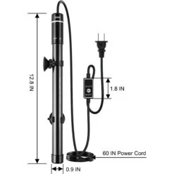 LvLrister Titanium Thermostat With Intelligent LED Display Submersible Aquarium Heater, 12.8-in, 200-watt -Plax Penn Shop 967166 PT6. AC SS1800 V1697716986