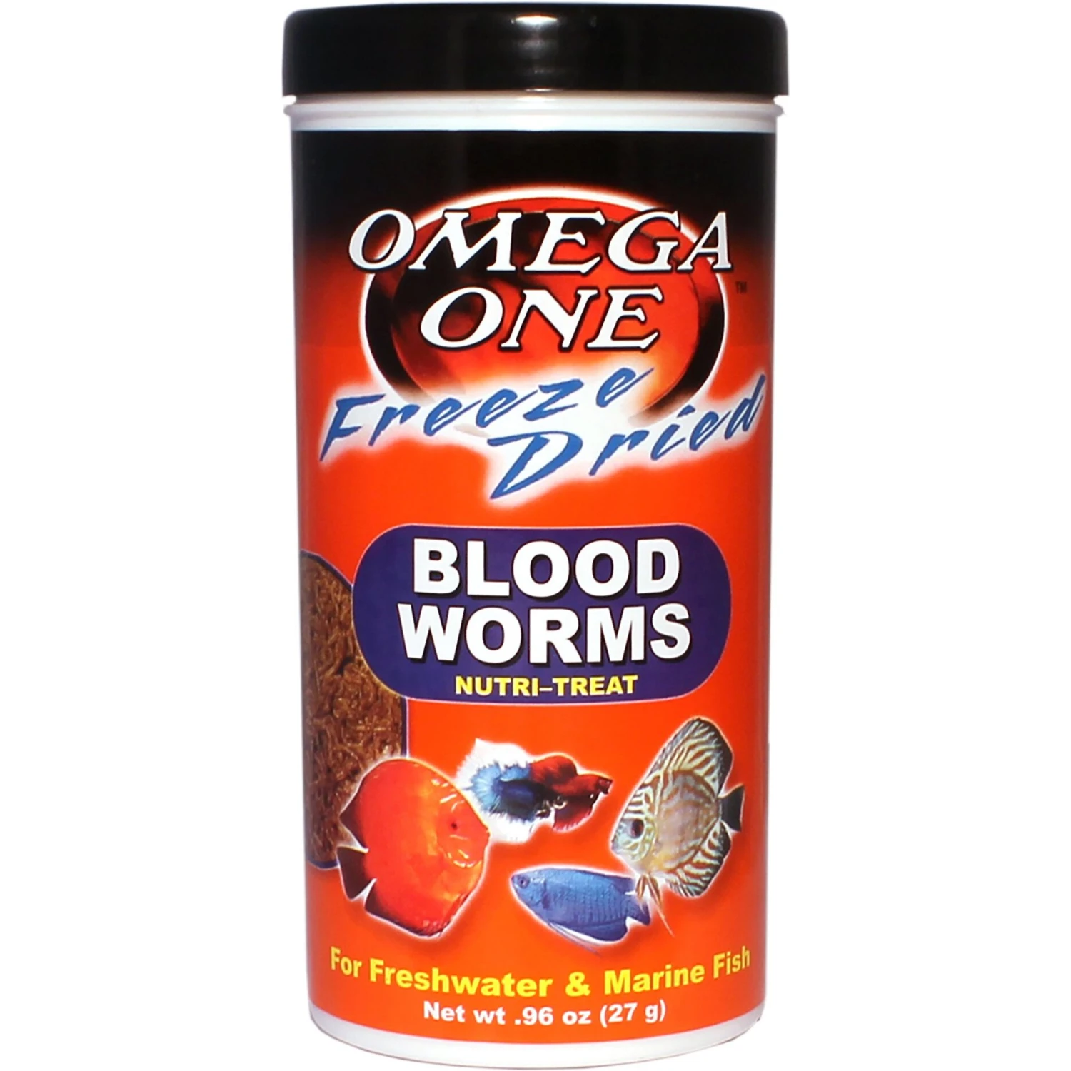 Omega One Freeze-Dried Blood Worms Freshwater & Marine Fish Treat 3 Omega One Freeze-Dried Blood Worms Freshwater & Marine Fish Treat