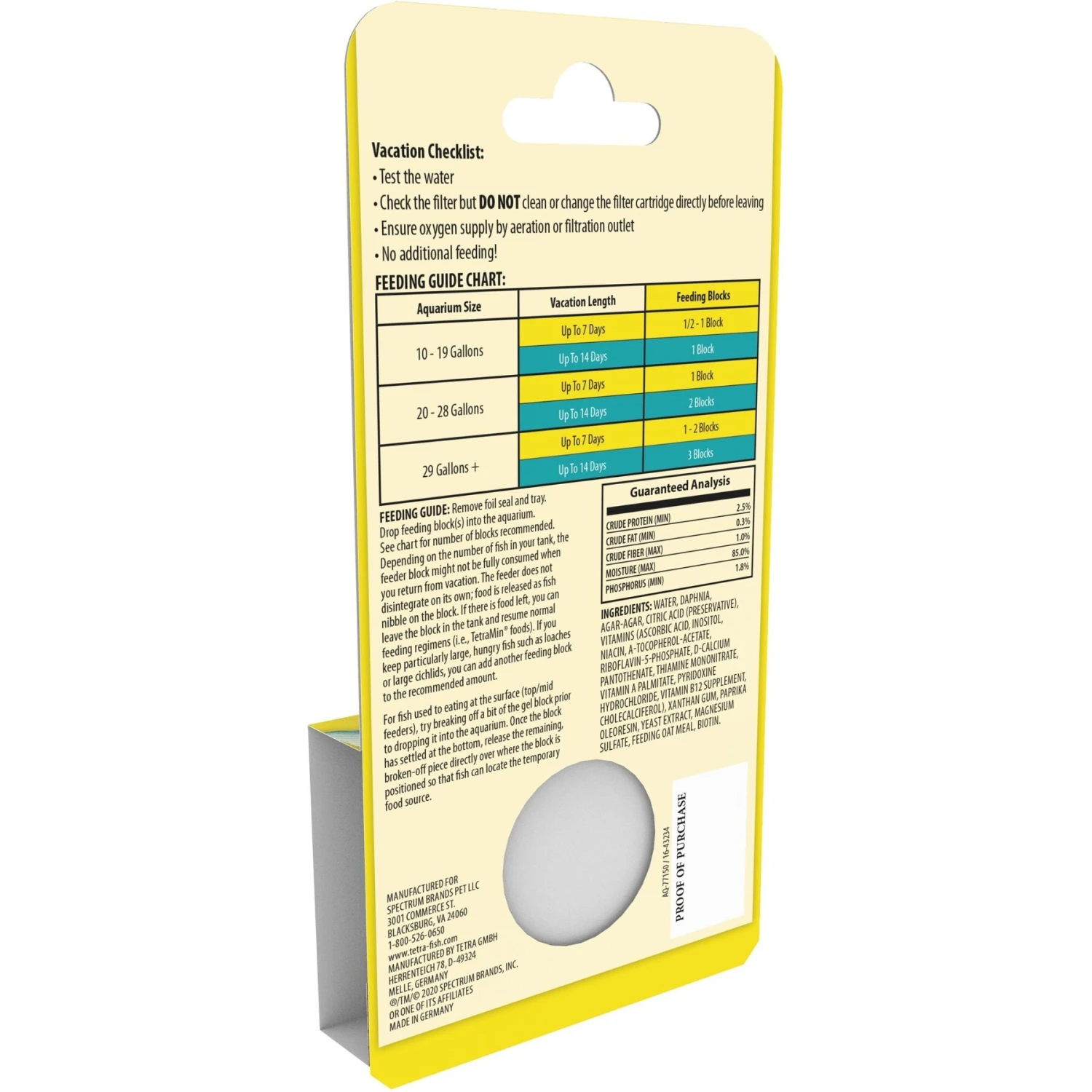 Tetra Vacation Tropical Slow Release Fish Feeder Food 10 Tetra Vacation Tropical Slow Release Fish Feeder Food - Image 8