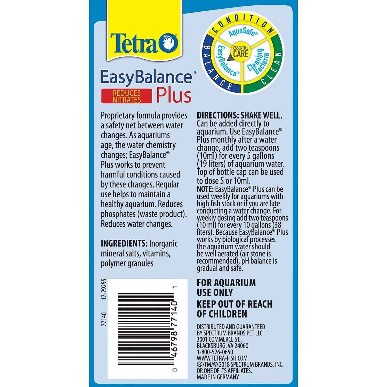 Tetra EasyBalance Plus Freshwater Aquarium Water Conditioner 5 Tetra EasyBalance Plus Freshwater Aquarium Water Conditioner - Image 3